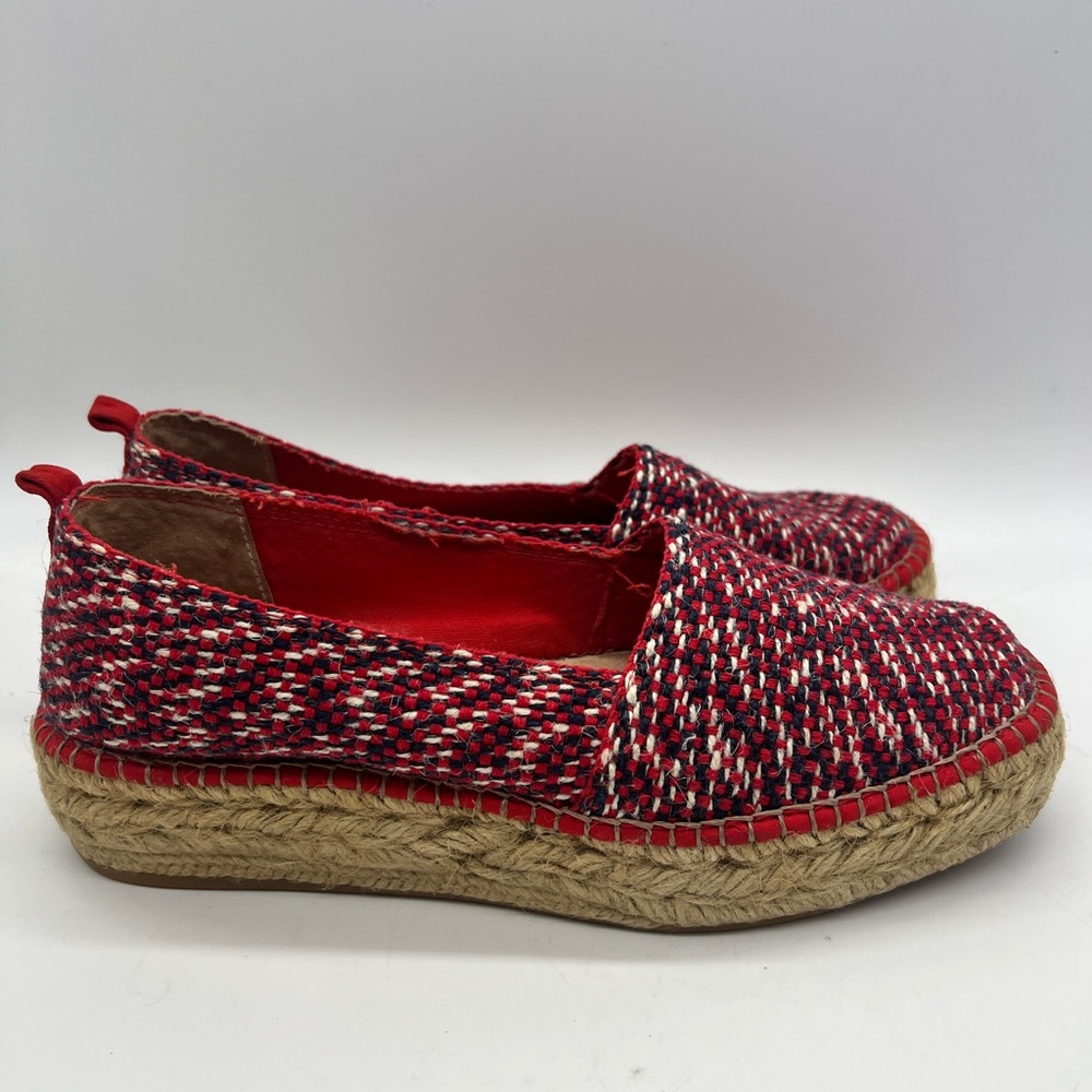 FREE PEOPLE GALAPAGOS ESPADRILLES RED 39 Summer no strings preowned condition